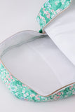 Green floral ruffle backpack Aaria Tees