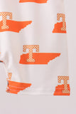 Orange Tennessee Smocked Jon Jon - Aaria Tees Aaria Tees