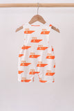 Orange Tennessee Smocked Jon Jon - Aaria Tees Aaria Tees
