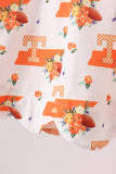 Orange Tennessee Smocked Scalloped Ruffle Shorts Set - Aaria Tees Aaria Tees