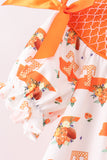 Orange Tennessee Smocked Scalloped Ruffle Shorts Set - Aaria Tees Aaria Tees