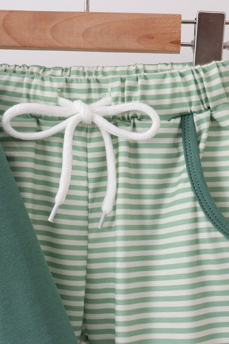 Teal Stripe Jogger Set - Aaria Tees Aaria Tees