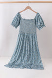 Teal Floral Mom Dress - Aaria Tees Aaria Tees