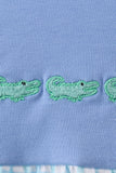 Blue Crocodile Embroidered Bubble - Aaria Tees Aaria Tees