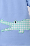 Blue Crocodile Applique Top - Aaria Tees Aaria Tees