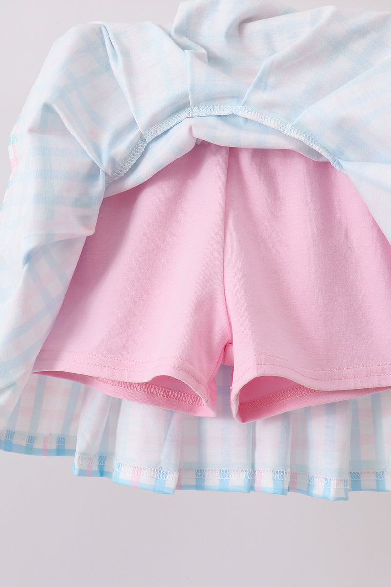 Pink Crocodile Smocked Skorts Set - Aaria Tees Aaria Tees