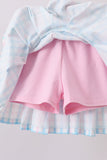 Pink Crocodile Smocked Skorts Set - Aaria Tees Aaria Tees