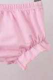 Pink Crocodile Smocked Gingham Bloomer Set Aaria Tees