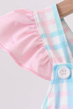 Pink Crocodile Smocked Gingham 2PC Swimsuit - Aaria Tees Aaria Tees