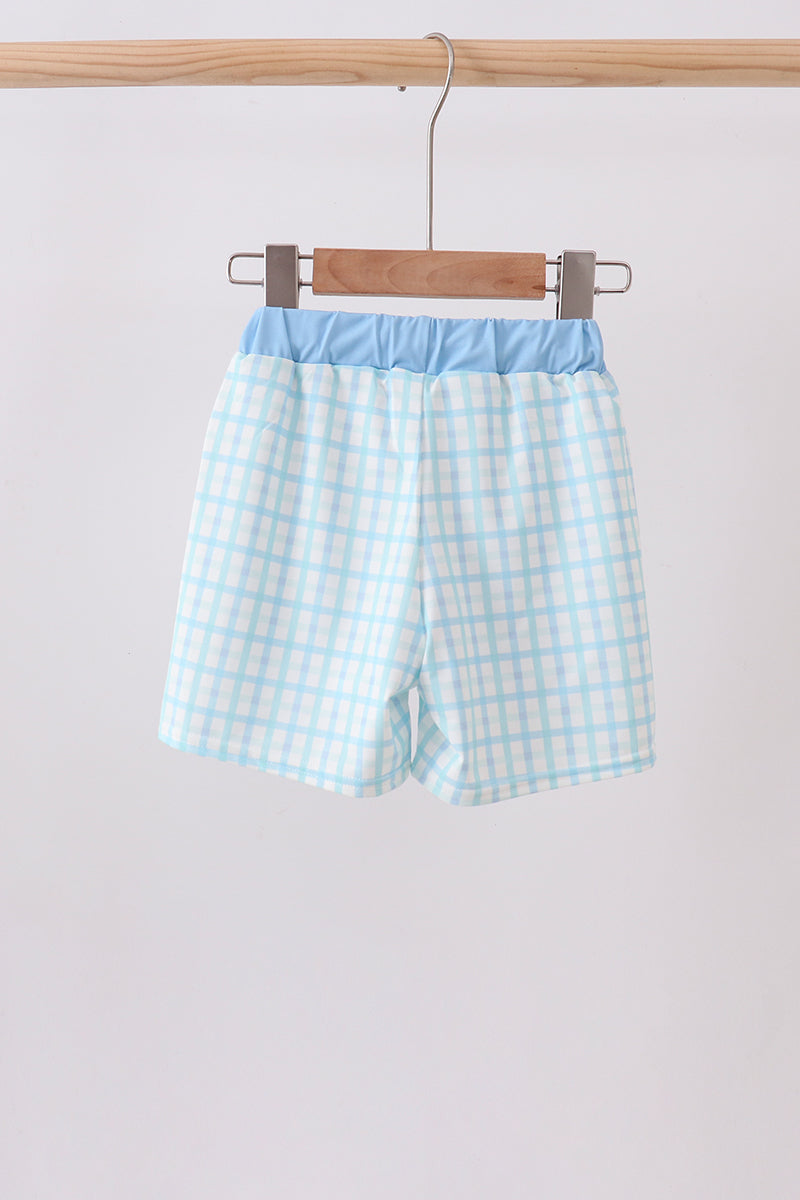 Blue Crocodile Embroidered Swim Trunks - Aaria Tees Aaria Tees