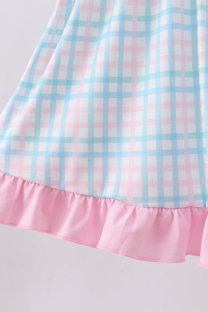 Pink Crocodile Smocked Gingham Dress - Aaria Tees Aaria Tees