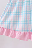 Pink Crocodile Smocked Gingham Dress - Aaria Tees Aaria Tees