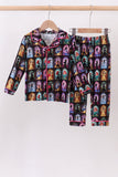 Black princess bamboo pajama set Aaria Tees