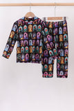Black princess bamboo pajama set Aaria Tees