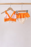 Orange Bow Ruffle 2PC Swimsuit - Aaria Tees Aaria Tees