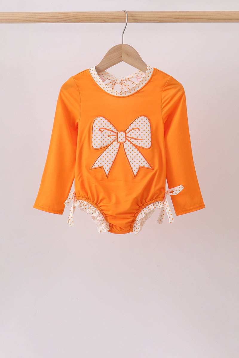 Orange Bow Rashguard - Aaria Tees