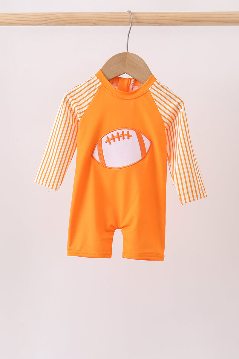 Orange Football One-piece Swimsuit - Aaria Tees