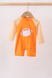Orange Football One-piece Swimsuit - Aaria Tees Aaria Tees