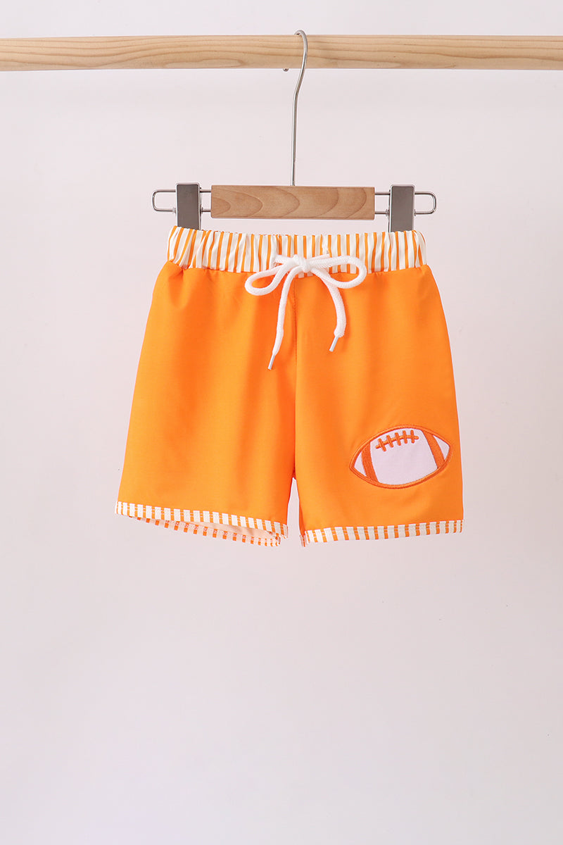 Orange Football Swim Trunks - Aaria Tees