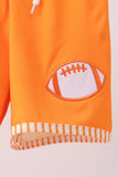 Orange Football Swim Trunks - Aaria Tees Aaria Tees