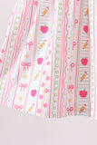 Pink Apple Smocked Ruffle Shorts Set Aaria Tees