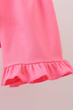 Pink Apple Smocked Ruffle Shorts Set Aaria Tees