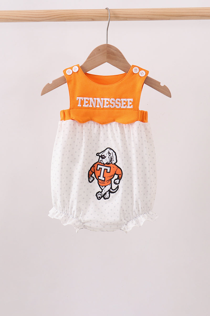 Orange Tennessee Applique Bubble - Aaria Tees