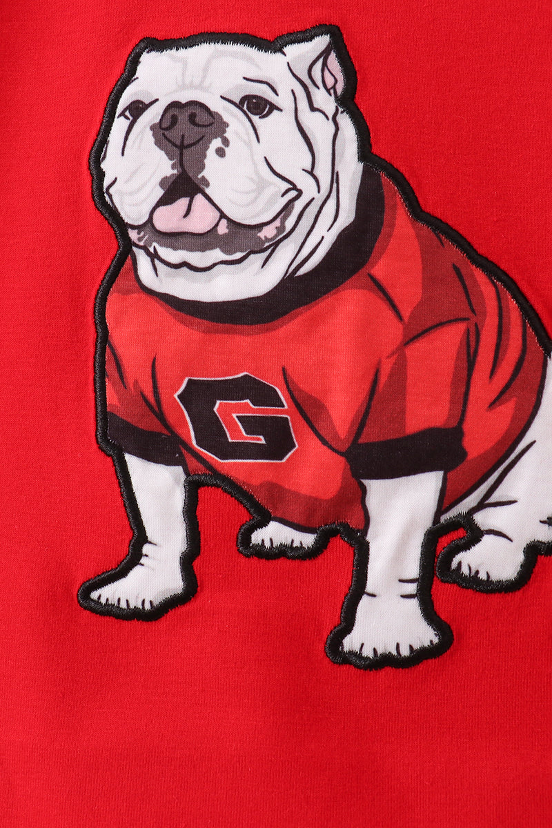 Red Georgia Applique Gingham Shorts Set - Aaria Tees Aaria Tees