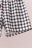 Red Georgia Applique Gingham Shorts Set - Aaria Tees Aaria Tees