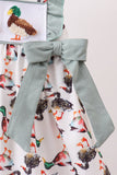 Sage Mallard French Knot Ruffle Dress - Aaria Tees Aaria Tees