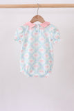 Pink Floral Bow Print Bubble - Aaria Tees Aaria Tees