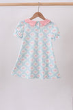 Pink Floral Bow Print Dress - Aaria Tees Aaria Tees