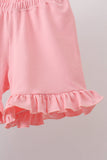 Green Floral Smocked Ruffle Shorts Set - Aaria Tees Aaria Tees