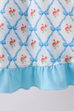Blue Rose Ruffle Shorts Set - Aaria Tees Aaria Tees