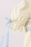 Cream smocked bubble - Aaria Tees Aaria Tees