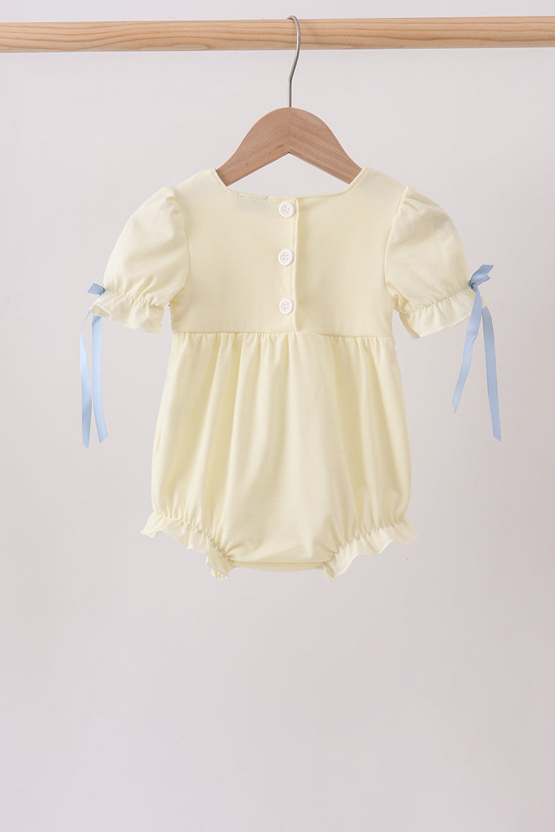 Cream smocked bubble - Aaria Tees Aaria Tees