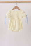 Cream smocked bubble - Aaria Tees Aaria Tees