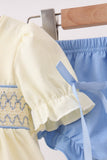 Cream smocked bloomer set - Aaria Tees Aaria Tees