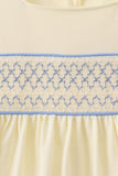 Cream smocked ruffle dress - Aaria Tees Aaria Tees