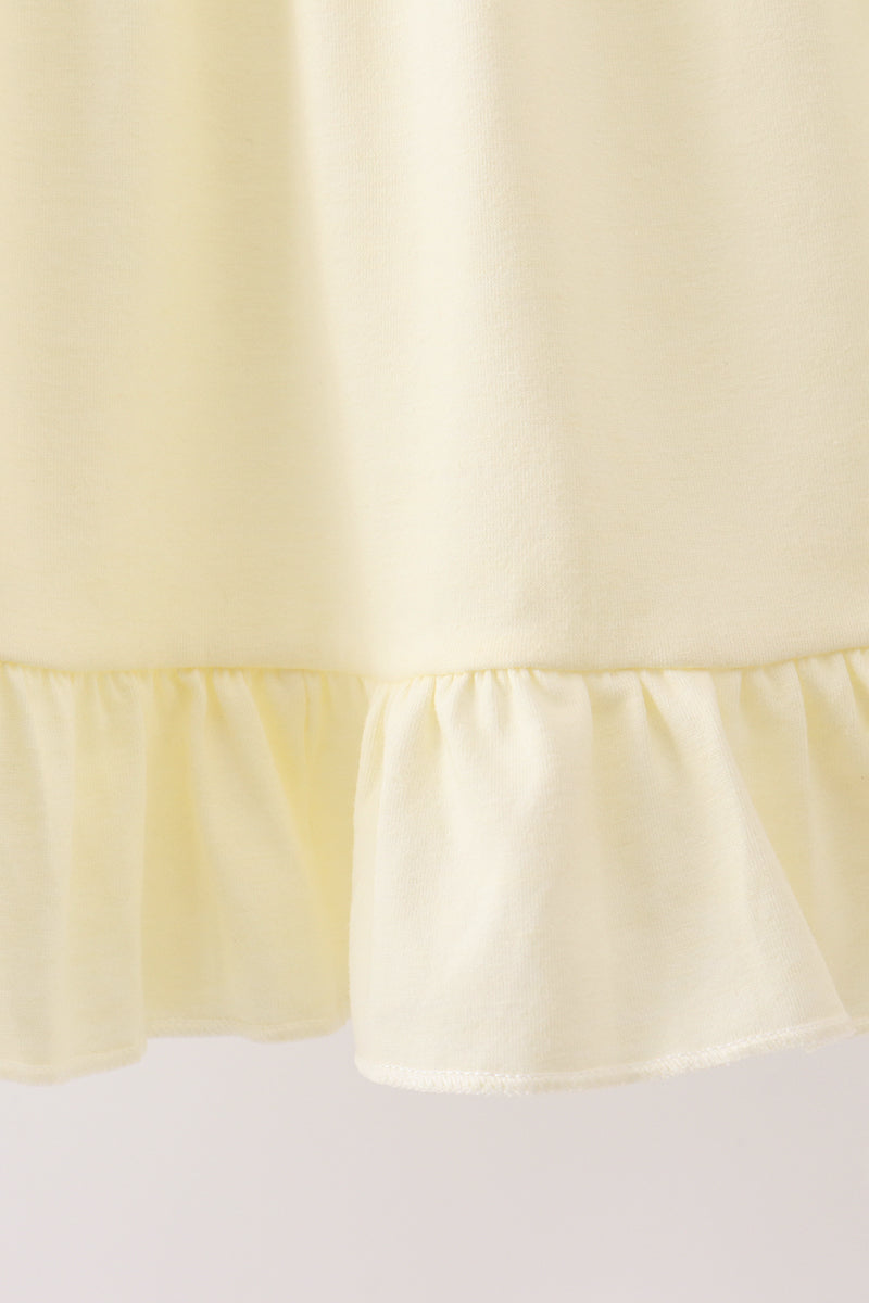 Cream smocked ruffle dress - Aaria Tees Aaria Tees