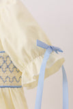 Cream smocked ruffle dress - Aaria Tees Aaria Tees