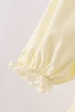 Cream smocked mom dress - Aaria Tees Aaria Tees
