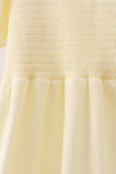 Cream smocked mom dress - Aaria Tees Aaria Tees