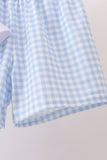 Blue Puppy Embroidered Boys Shorts Set - Aaria Tees Aaria Tees
