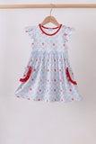 Red Apple Print Ruffle Dress - Aaria Tees Aaria Tees