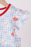 Red Apple Print Ruffle Dress - Aaria Tees Aaria Tees