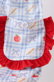 Red Apple Print Ruffle Dress - Aaria Tees Aaria Tees