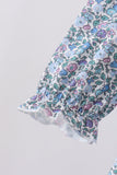 Blue Floral Smocked Dress - Aaria Tees Aaria Tees
