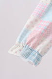 Checkered Floral Smocked Dress - Aaria Tees Aaria Tees