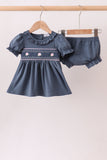 Garden Rose Smocked Ruffle Bloomer Set - Aaria Tees Aaria Tees